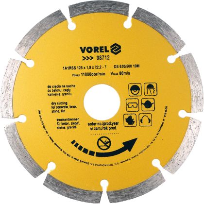 DISC DIAMANTAT CU SEGMENTE 125 MM