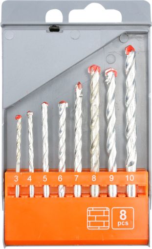 SET BURGHIE BETON 3-10MM, 8BUC