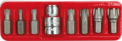 TRUSA 8 PIESE BITURI TORX CR-V+ADAPTOR