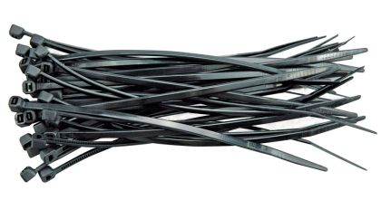 COLIERE DIN PLASTIC 190X2.5MMX100BUC NEG