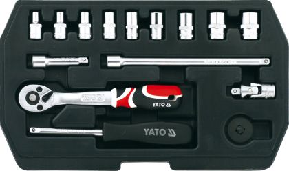 TRUSA TUBULARE LUNGI, 1/4", 15 BUC  CR-V