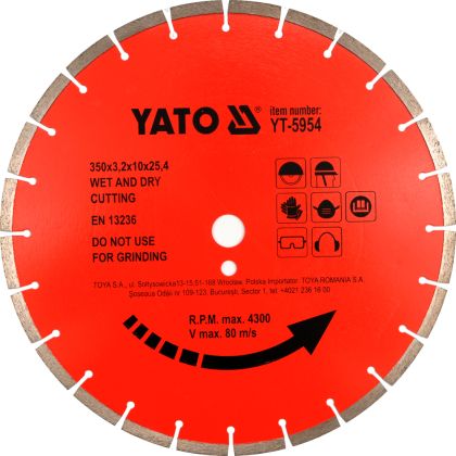 DISC CU DIAMANT PT BETON 350X25,4MM