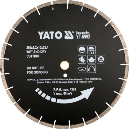DISC CU DIAMANT PT asfalt 350X25,4MM