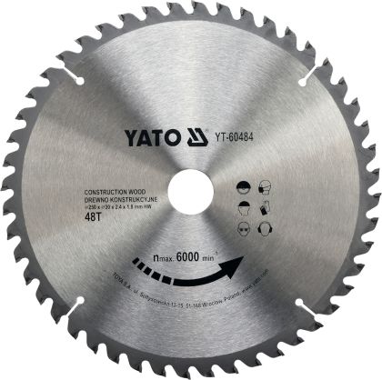 DISC CIRCULAR LEMN,250X30X2.4MM,48 DINTI
