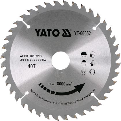 DISC CIRCULAR LEMN,210X30X3.2MM,40 DINTI