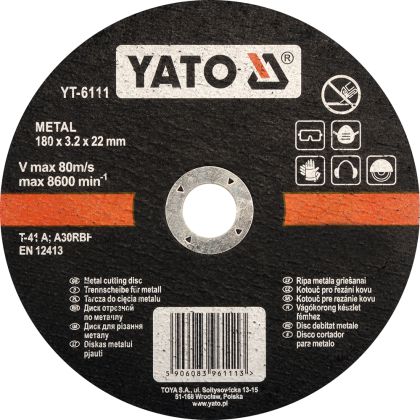 DISC TAIAT METAL 180X3.2X22MM