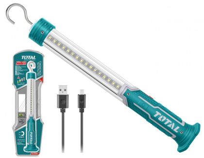 TOTAL - Lampa portabila cu LED - baterie reincarcabila Li-polimer  - 350 lumeni