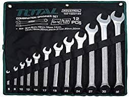 TOTAL - Set 12 chei combinate fixe/inelare - 6-32m
