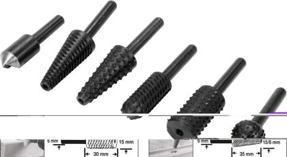 SET FREZE METAL SI LEMN, 6-15MM, 6PCS