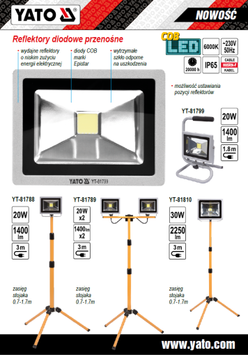 REFLECTOR CU STATIV, 2X20W,LED
