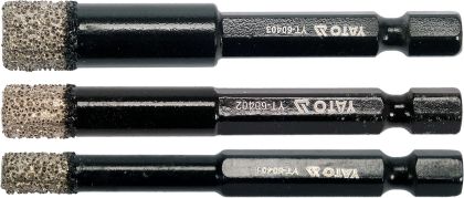 Set 3 burghie diamantate pentru ceramica