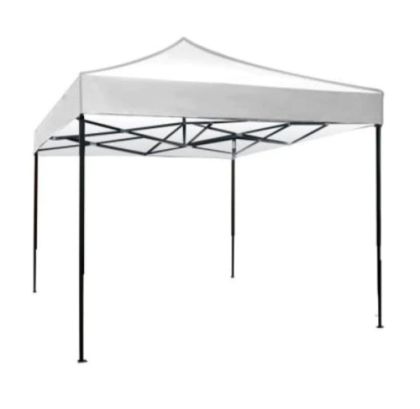 Cort Pavilion 3x3m alb Pliabil Cadru Metal 