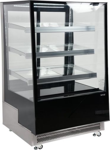 VITRINA FRIG CU REFRIGERARE 400L NEGRU