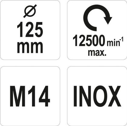 PERIE DISC 125MM M14 INOX