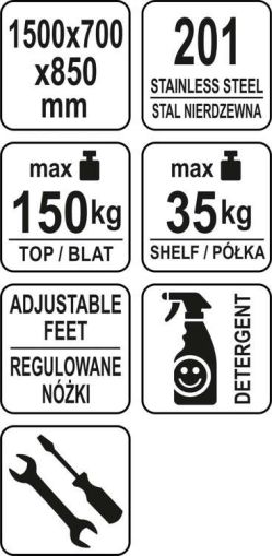 Masa lucru bucatarie 150×70×H85cm