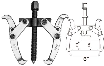 Extractor rulmenti cu 2 brate - 6" (INDUSTRIAL)