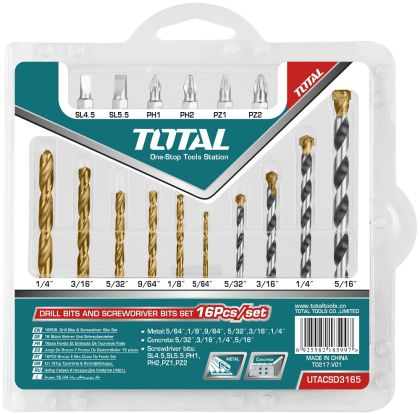Set burghie pentru metal/beton 10buc si bituri 6 buc