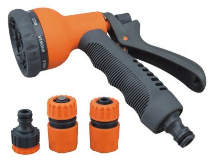 Set pistol pentru udat 8 functii + conectori furtu