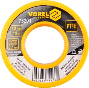 BANDA PTFE, 12 MM x 0,01 MM x 12 M