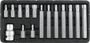 SET BITI TORX 15 PIESE T20-T55