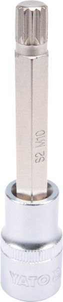 BIT SPLINE CU ADAPTOR 1/2",M10,100MM