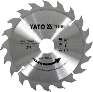 DISC CIRCULAR LEMN, 190X30X3.2MM,20 DINT