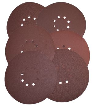 TOTAL - SET 6 Discuri hartie abraziva: 225mm - P60,P80,P120,P150,P180,P240