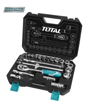 Trusa de chei tubulare 1/2 cu antrenor 25 piese (INDUSTRIAL)
