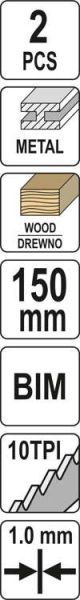 LAME FIERĂSTRĂU SABIE BIM150MM 10TPI 2B