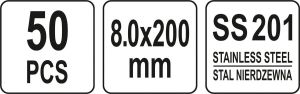 COLIERE METALICE REGLABILE 8.0X200MM 50B