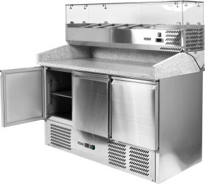MASĂ RECE  PIZZA 368L ȘI ADAPTATOR 6XGN1