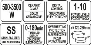 PLITA CU INDUCTIE 3500W REGLARE DIGITALA
