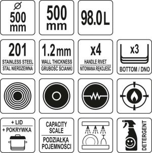 OALĂ INALTĂ CU CAPAC 50X50 98L