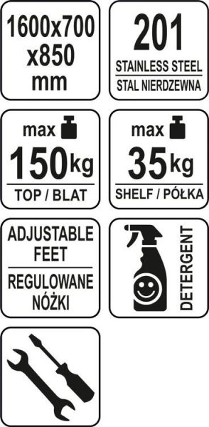 Masa lucru bucatarie 160×70×H85cm