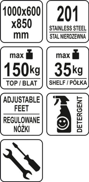 MASA LUCRU1000X600XH850+100MM SPATIU DEP