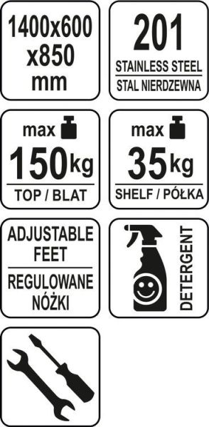 MASA DE LUCRU 1400×600×H850MM SPATIU DEP