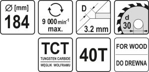 DISC  PT CIRCULAR. WF PT LEMN 184X40X30