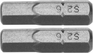 BIȚI 1/4 25MM HEX H6 2 BUC