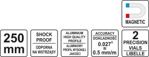 NIVELA MAGNETICA, 250 MM
