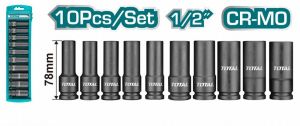 TOTAL  Set 10 buc tubulare lungi de impact 78mm CrM