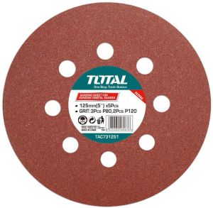 TOTAL - Disc hartie abraziva 125mm -P80,P120